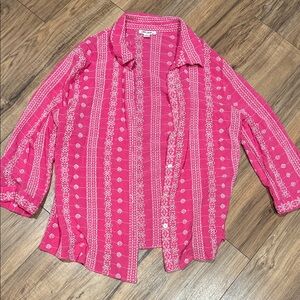 Adorable pink button up